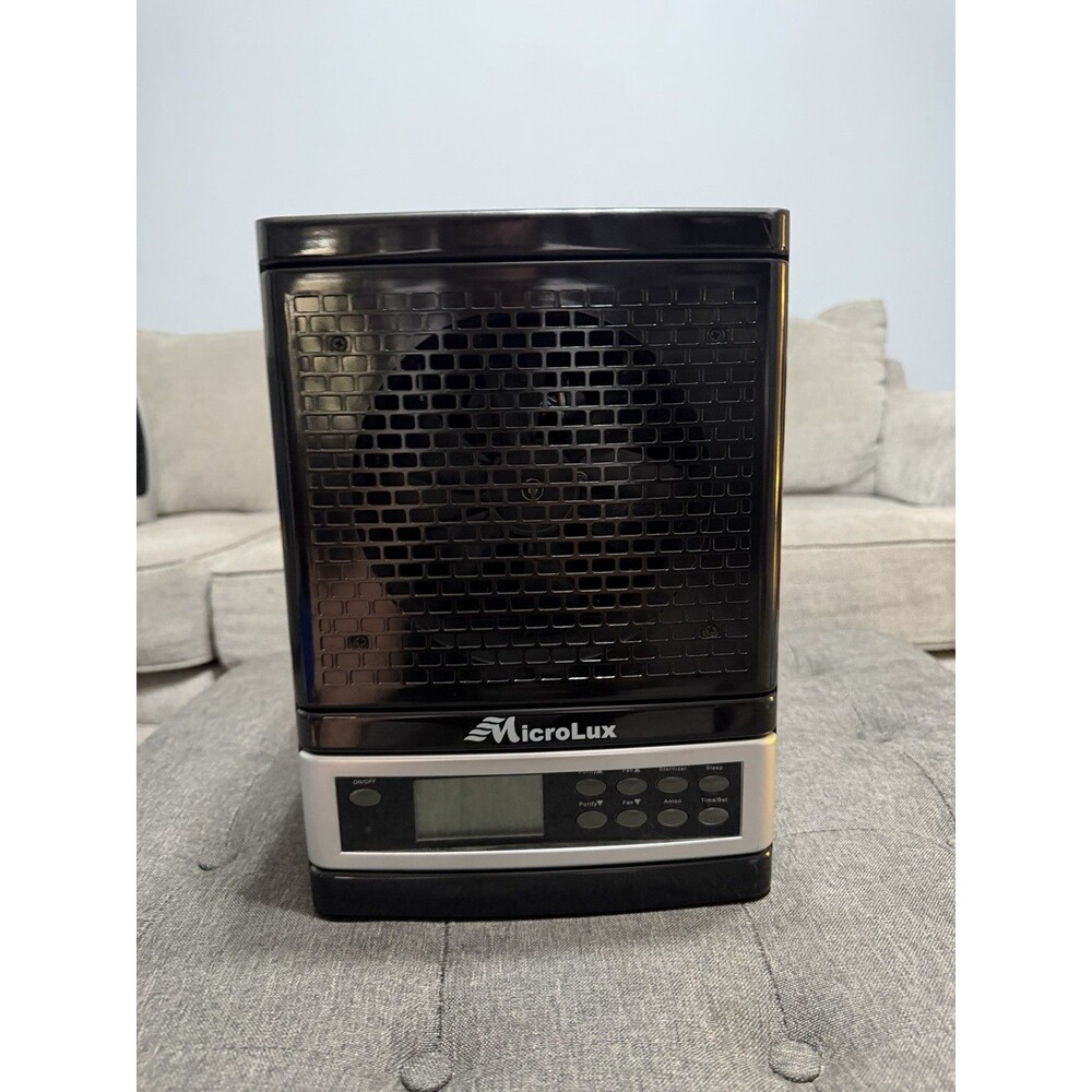 MicroLux ML4000DBK 7-Stage Air Purifier HEPA UV Ozone 3000 Sq Ft Used